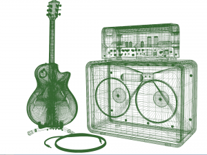 guitarist set 1 - dewitte amp taylor t5z pro pbr 3D Model