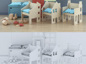 childrens room 3D Модель