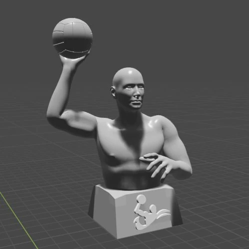 water polo player 3D Model .c4d .max .obj .3ds .fbx .stl .blend