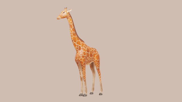 giraffe Modelo 3D .c4d .max .obj .3ds .fbx .stl .blend 