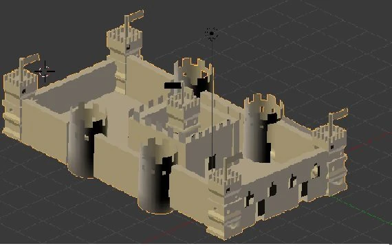 castillo medieval 3D Model .c4d .max .obj .3ds .fbx .stl .blend 