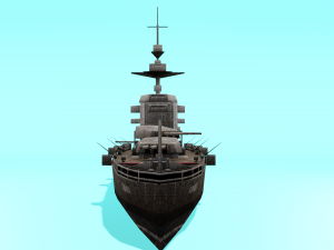 battle ship 3D Model