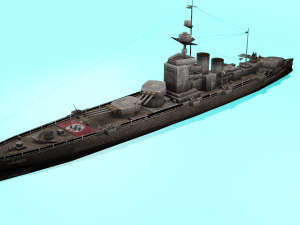 battle ship 3D Model