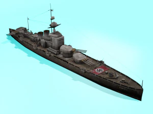 battle ship 3D Model