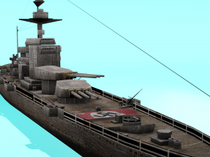 battle ship 3D Model