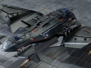 Star Fighter - Space Ship - include inside Model 3D