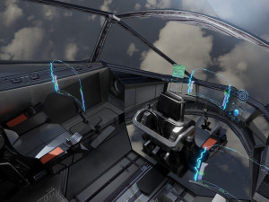 Star Fighter - Space Ship - include inside Model 3D