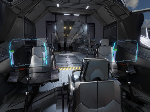 Star Fighter - Space Ship - include inside Model 3D