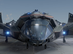 Star Fighter - Space Ship - include inside Model 3D