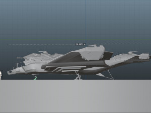 Star Fighter - Space Ship - include inside Model 3D