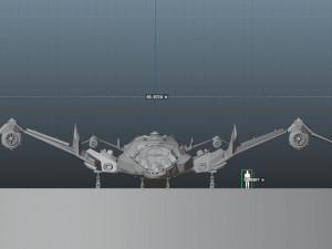 Star Fighter - Space Ship - include inside Model 3D