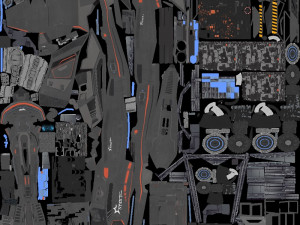 Star Fighter - Space Ship - include inside Model 3D