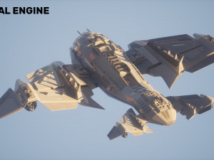 Star Fighter - Space Ship - include inside Model 3D