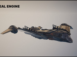 Star Fighter - Space Ship - include inside Model 3D