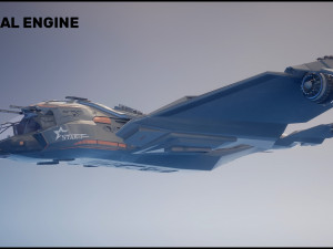 Star Fighter - Space Ship - include inside Model 3D