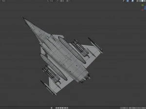 Dassault Rafale C: totalmente equipado con cabina de alta resoluci&oacute;n Modelo 3D