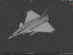 Dassault Rafale C: totalmente equipado con cabina de alta resoluci&oacute;n Modelo 3D