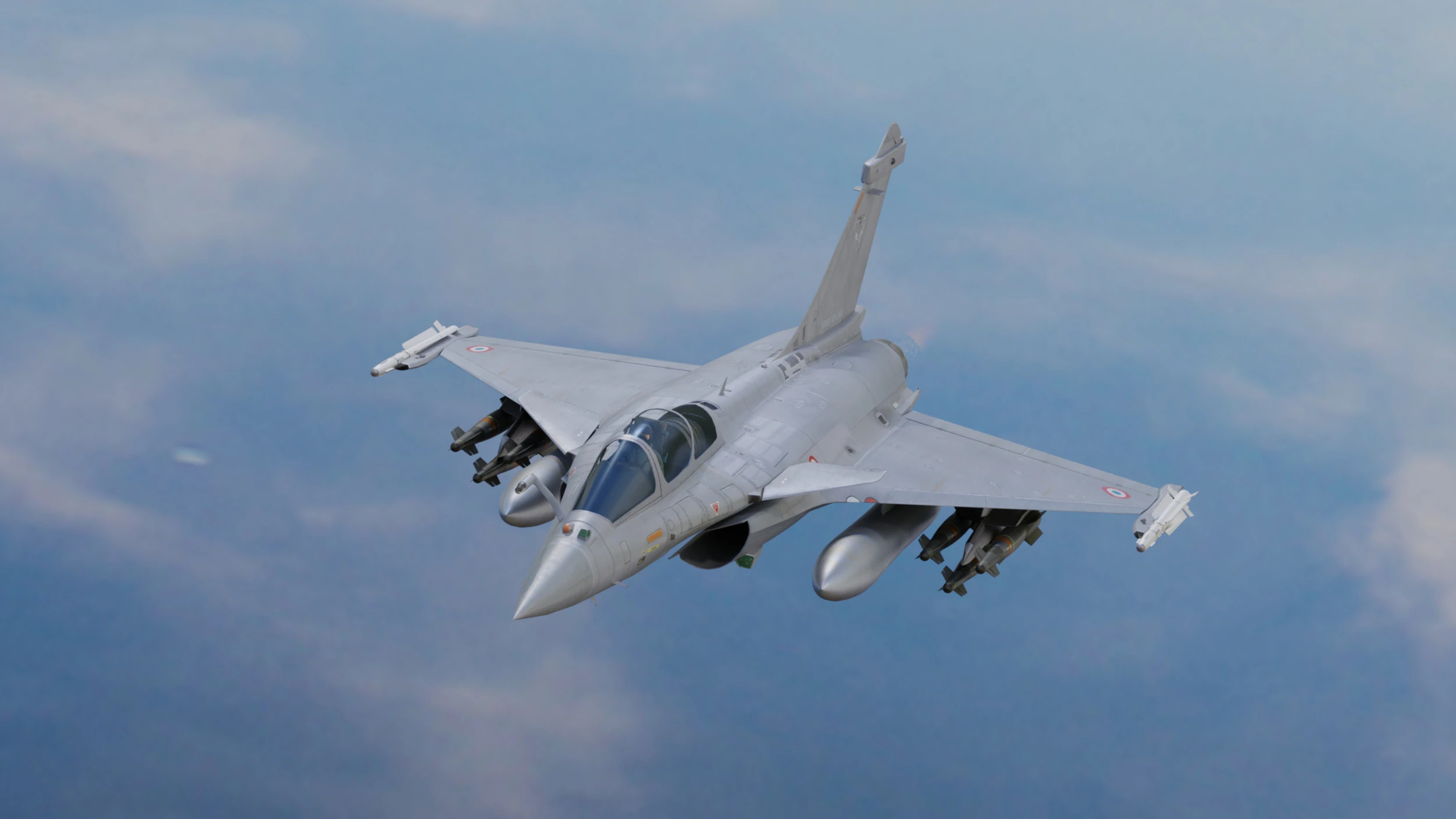 Dassault Rafale C: totalmente equipado con cabina de alta resoluci&oacute;n Modelo 3D .c4d .max .obj .3ds .fbx .stl .blend 