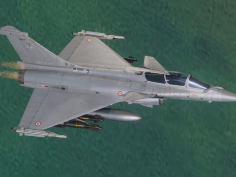 Dassault Rafale C - Fully Rigged with High Resolution Cocpit Modelo 3D