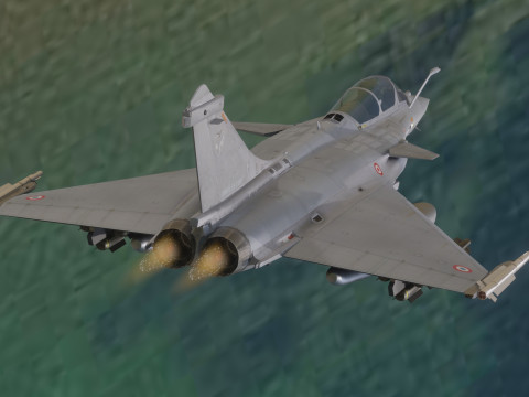 Dassault Rafale C - Fully Rigged with High Resolution Cocpit Modelo 3D