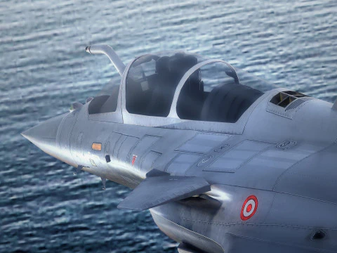 Dassault Rafale C: totalmente equipado con cabina de alta resoluci&oacute;n Modelo 3D
