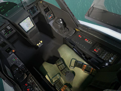 Dassault Rafale C: totalmente equipado con cabina de alta resoluci&oacute;n Modelo 3D