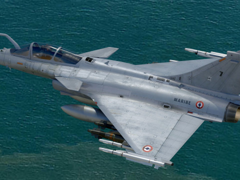 Dassault Rafale M - Rigged with High Resolution Cocpit 3D Model