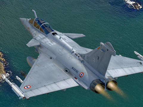 Dassault Rafale M - Rigged with High Resolution Cocpit 3D Model
