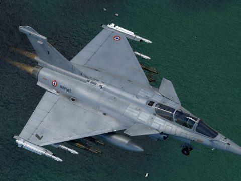 Dassault Rafale M - Rigged with High Resolution Cocpit 3D Model