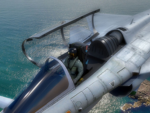 Dassault Rafale M - Rigged with High Resolution Cocpit 3D Model