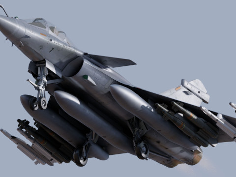 Dassault Rafale M - Rigged with High Resolution Cocpit 3D Model