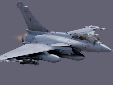 Dassault Rafale M - Rigged with High Resolution Cocpit 3D Model