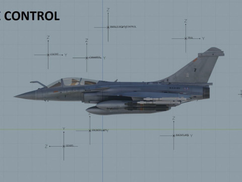 Dassault Rafale M - Rigged with High Resolution Cocpit 3D Model