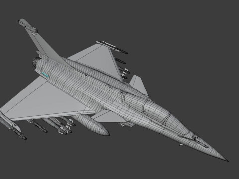 Dassault Rafale M - Rigged with High Resolution Cocpit 3D Model