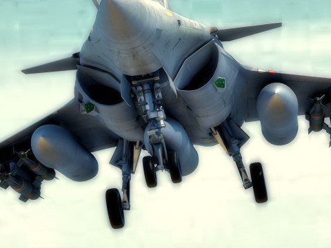 Dassault Rafale M - Rigged with High Resolution Cocpit 3D Model