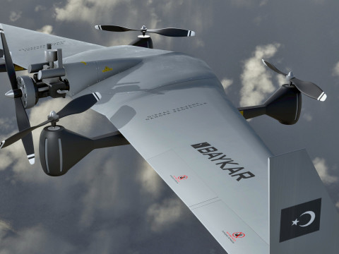 Diha Bayraktar UAV 3D Model