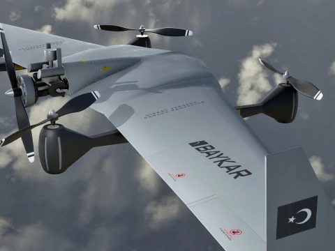 Diha Bayraktar UAV 3D Model