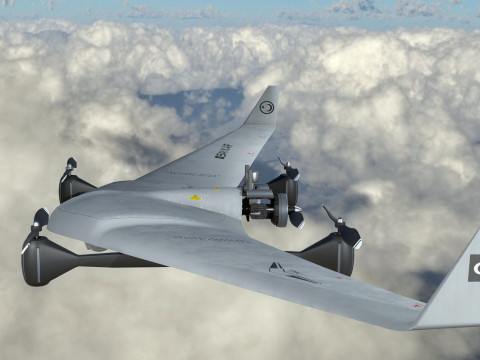 Diha Bayraktar UAV 3D Model