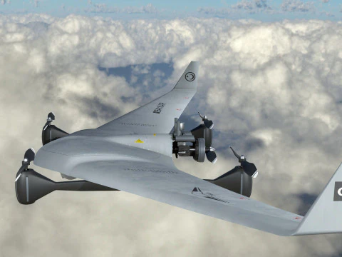 Diha Bayraktar UAV 3D Model