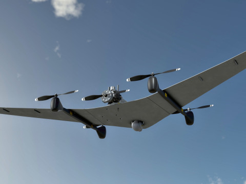 Diha Bayraktar UAV 3D Model