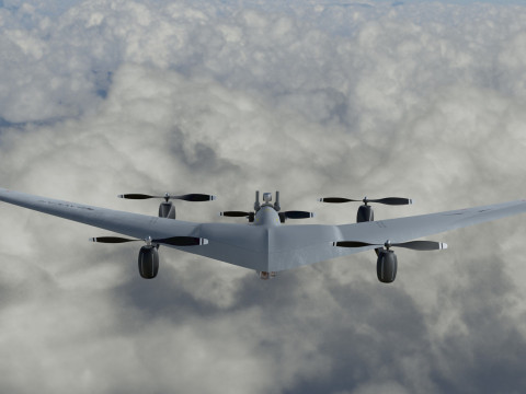 Diha Bayraktar UAV 3D Model