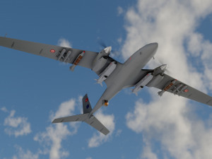 Aknc bayraktar tiha Model 3D