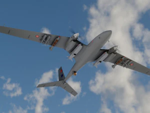 Aknc bayraktar tiha 3D Model