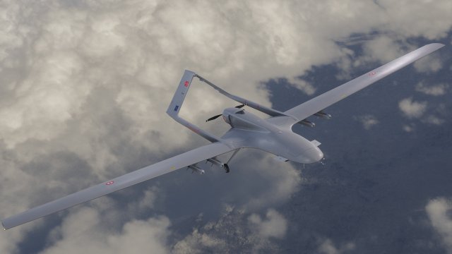 TB2 Bayraktar UAV Modelo 3D .c4d .max .obj .3ds .fbx .stl .blend 