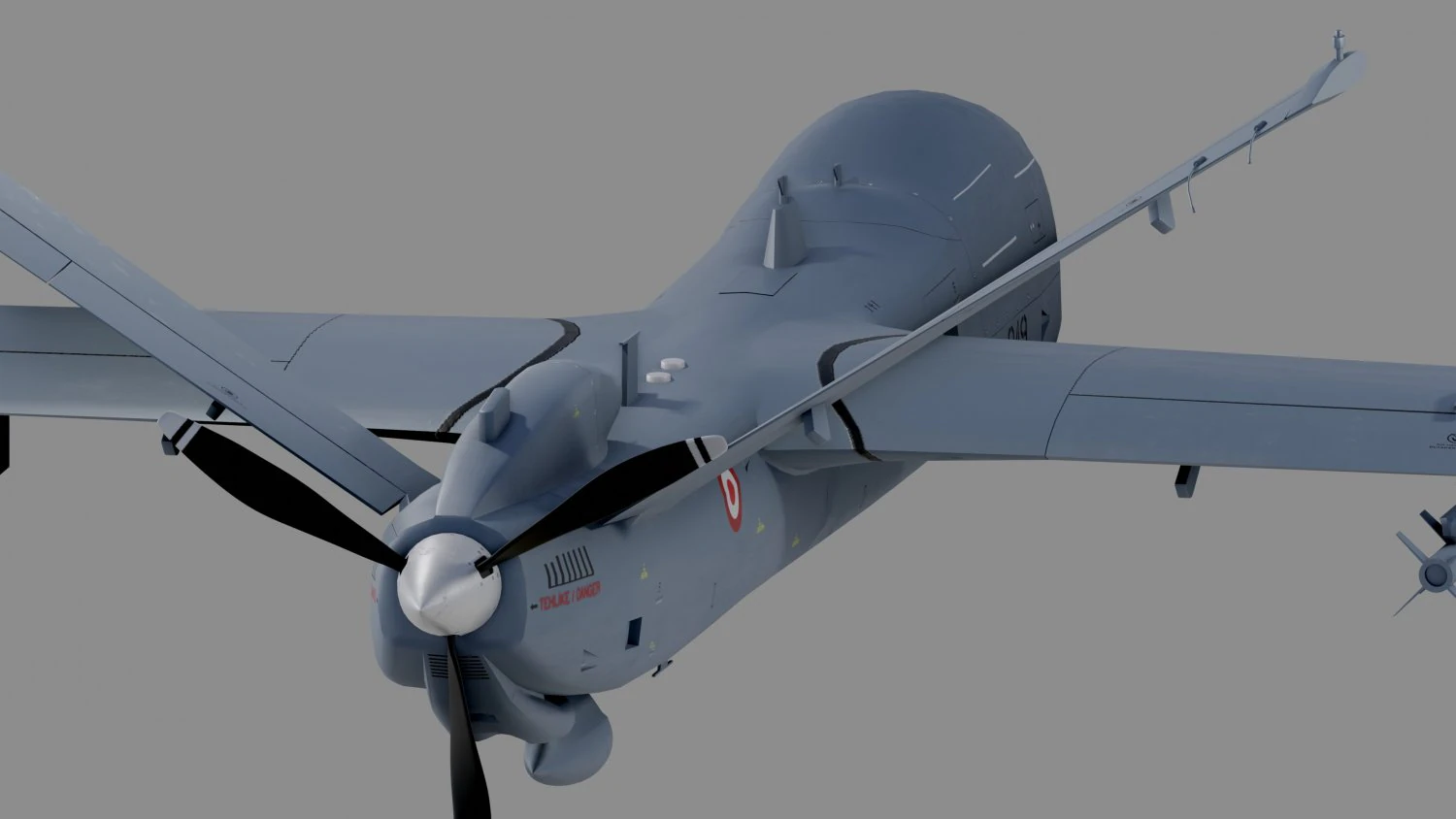 Anka turkish uav 3D Model .c4d .max .obj .3ds .fbx .stl .blend 