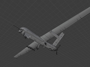 Anka turkish uav Modèle 3D
