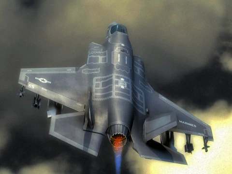 F-35B Lightning II- Rigged with high resolution cockpit 3D Model