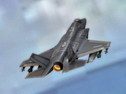 F-35B Lightning II- Rigged with high resolution cockpit 3D Model