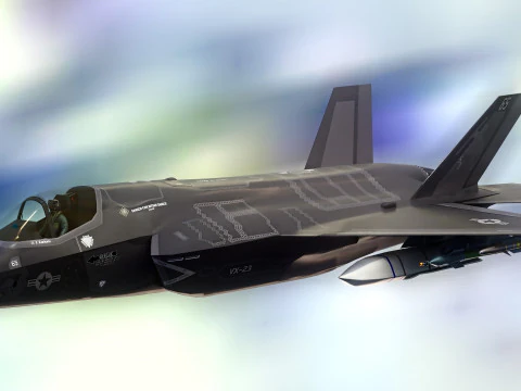 F-35B Lightning II- Rigged with high resolution cockpit 3D Model