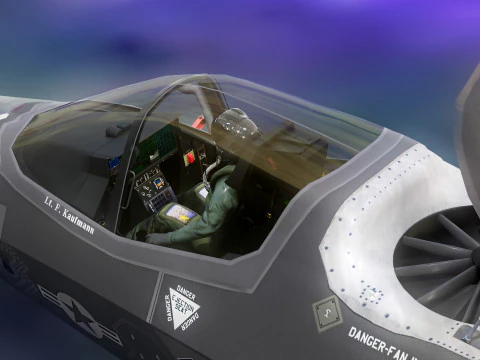 F-35B Lightning II- Rigged with high resolution cockpit 3D Model